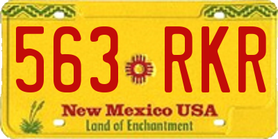 NM license plate 563RKR