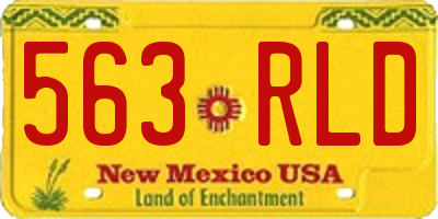 NM license plate 563RLD