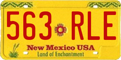 NM license plate 563RLE