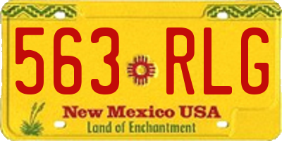 NM license plate 563RLG