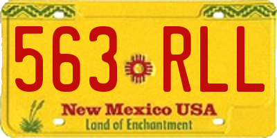 NM license plate 563RLL