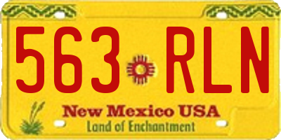 NM license plate 563RLN