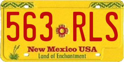 NM license plate 563RLS