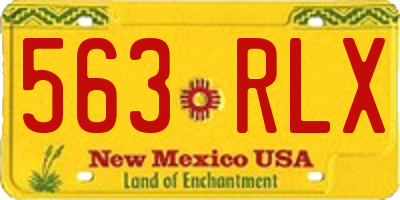 NM license plate 563RLX