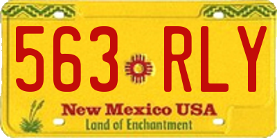 NM license plate 563RLY