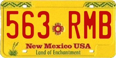 NM license plate 563RMB