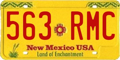 NM license plate 563RMC