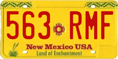 NM license plate 563RMF