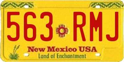 NM license plate 563RMJ
