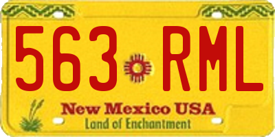 NM license plate 563RML