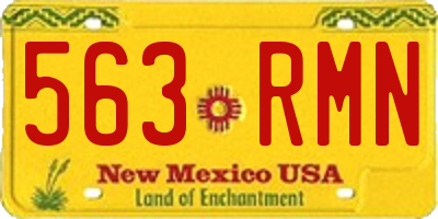 NM license plate 563RMN