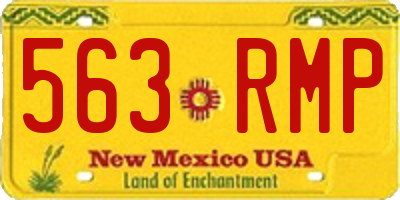 NM license plate 563RMP
