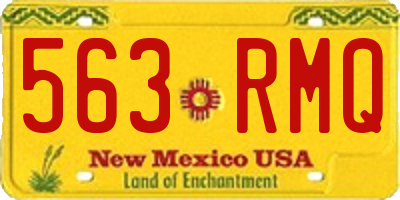 NM license plate 563RMQ