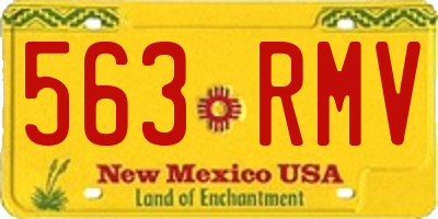 NM license plate 563RMV