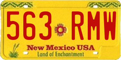 NM license plate 563RMW