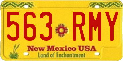 NM license plate 563RMY