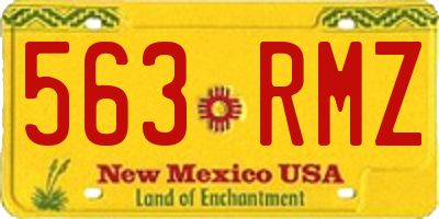 NM license plate 563RMZ