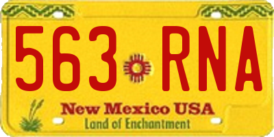 NM license plate 563RNA
