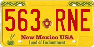 NM license plate 563RNE