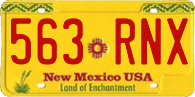 NM license plate 563RNX