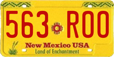 NM license plate 563ROO