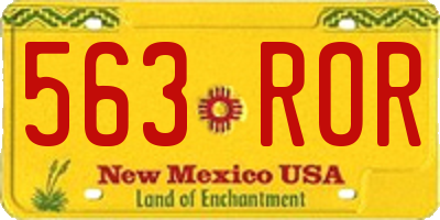 NM license plate 563ROR