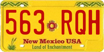 NM license plate 563RQH