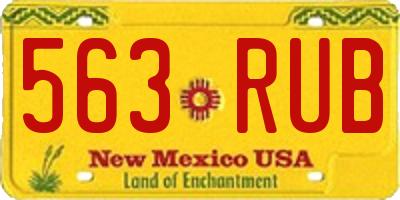 NM license plate 563RUB