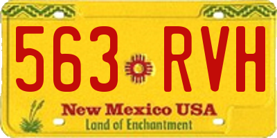 NM license plate 563RVH