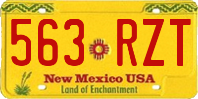NM license plate 563RZT