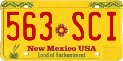 NM license plate 563SCI