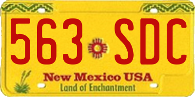 NM license plate 563SDC
