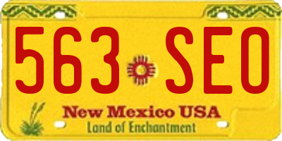 NM license plate 563SEO