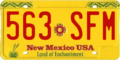 NM license plate 563SFM