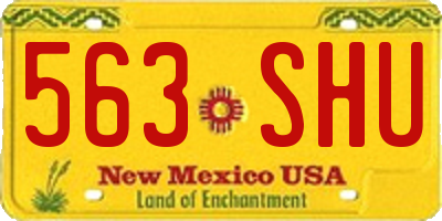 NM license plate 563SHU
