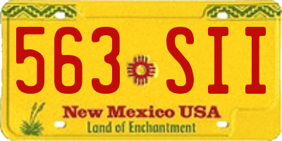 NM license plate 563SII
