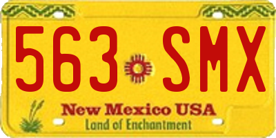NM license plate 563SMX