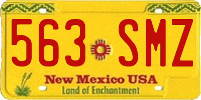 NM license plate 563SMZ