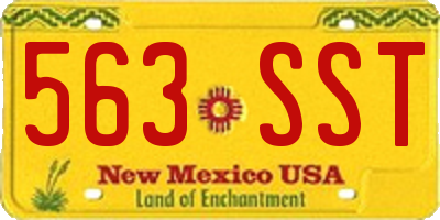 NM license plate 563SST