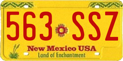 NM license plate 563SSZ