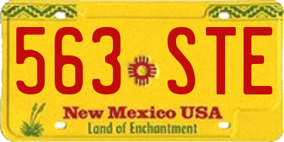 NM license plate 563STE