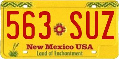NM license plate 563SUZ