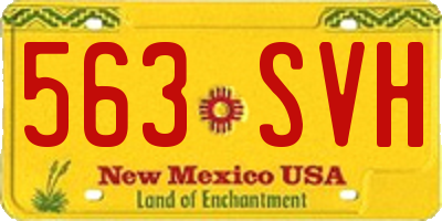 NM license plate 563SVH