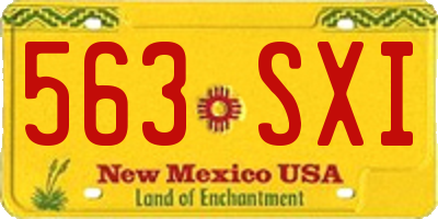 NM license plate 563SXI