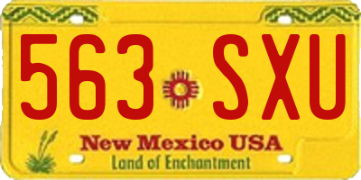 NM license plate 563SXU