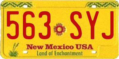 NM license plate 563SYJ
