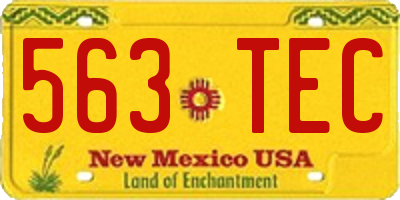 NM license plate 563TEC