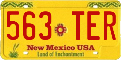 NM license plate 563TER