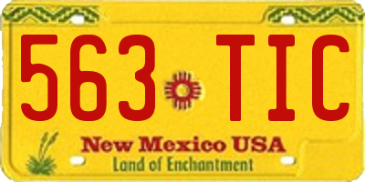 NM license plate 563TIC