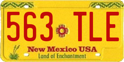 NM license plate 563TLE